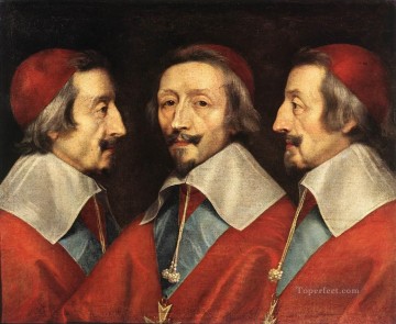 Philippe de Champaigne Painting - Triple Portrait of Richelieu Philippe de Champaigne